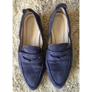 Cole Haan Women's Size 7.5 Shoes Navy Suede Comfort Casual Penny Loafers ~EUC ~